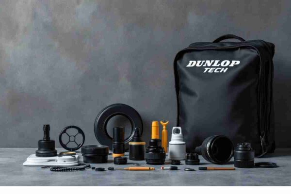 Dunlop Tech Tire Repair Kit with accessories and replacement parts.