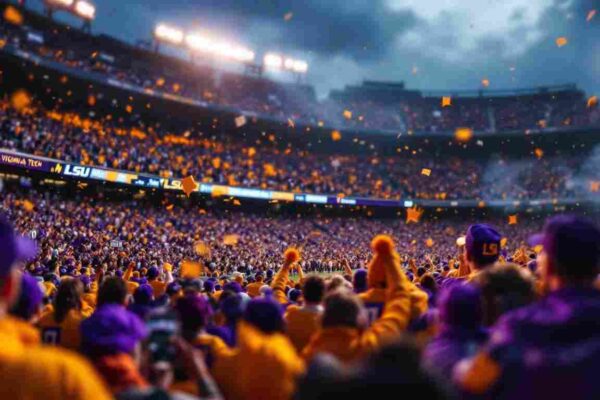 LSU Players in Action Against Virginia Tech